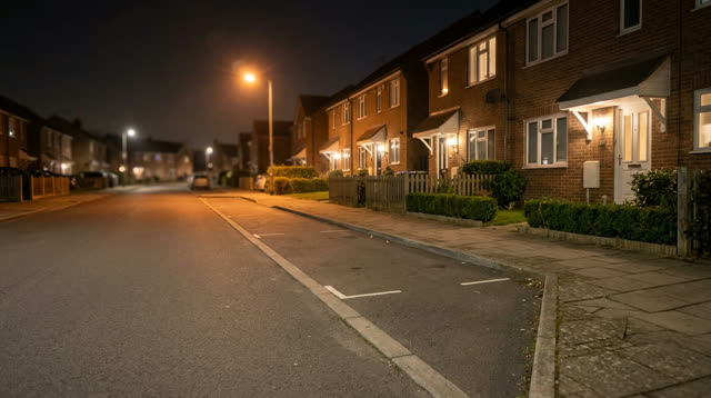 City street at night